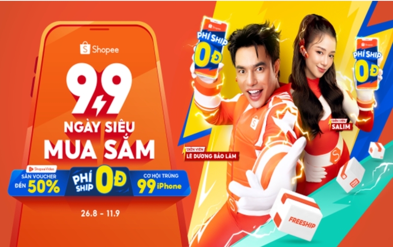 Shopee nổi bật nhờ sản phẩm đa dạng, nhiều voucher, mã freeship và phù hợp với nhu cầu mua sắm hằng ngày. 