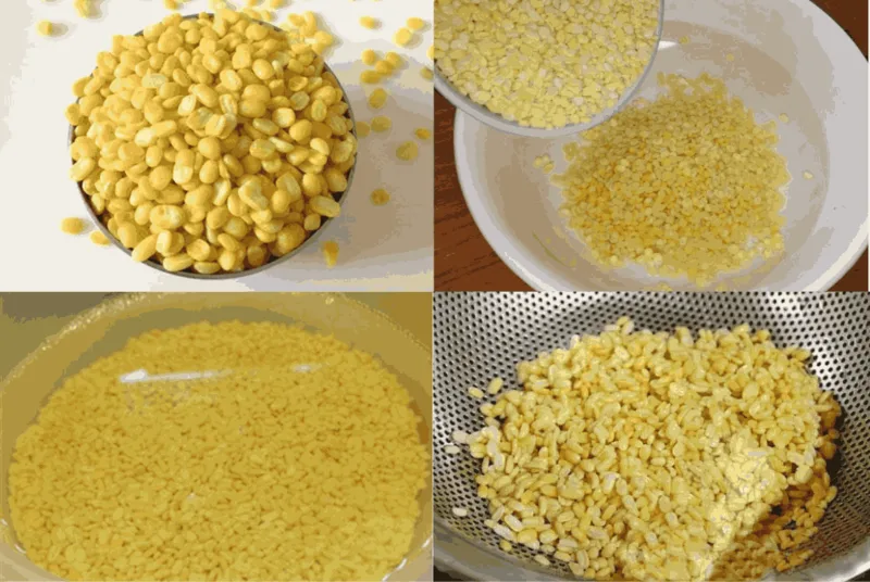 Đậu xanh nên được ngâm và hấp riêng để giữ hạt mềm bùi, không bị nát trong nồi chè.